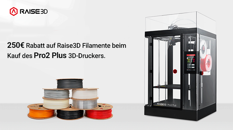 Rabatt Raise3D-Filament